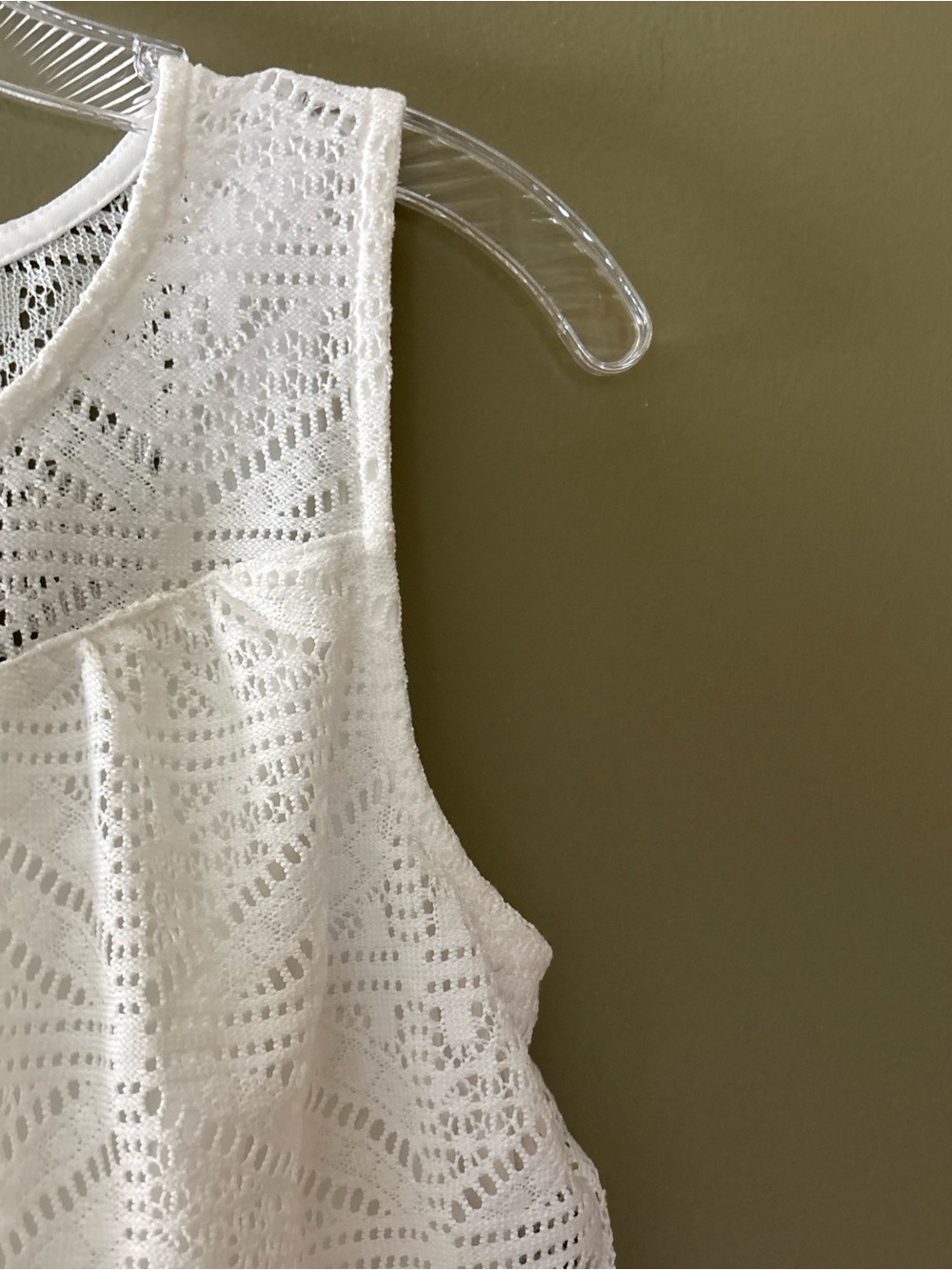 LIKE NEW J GEE WHITE SLEEVELESS LACE DRESS SIZE S - Picture 10 of 12